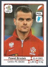 PANINI EURO 2012- #073-POLSKA-POLAND-CELTIC-PAWEL BROZEK