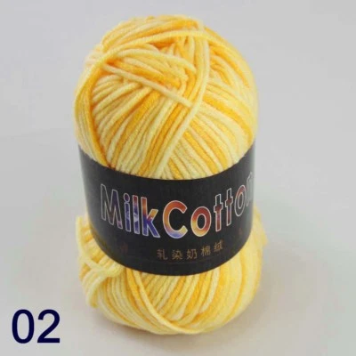 Sale New Coloring 1ball x50gr Soft Baby Cotton Hand Knitting Yarn Colorful coat - Image 1 of 4