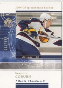 2004-05 SP AUTHENTIC ROOKIE REDEMPTIONS #RR2 BRAYDON COBURN 86/399    *11720