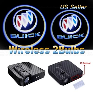 2x Cree Wireless Buick Ghost Shadow Projector Logo LED Courtesy Door Step - Picture 1 of 6