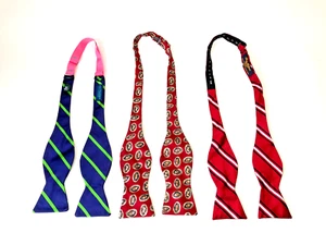 Bow Tie lot of 3 Silk Brooks Brothers Makers Lilly Pulitzer Robert Talbott - Picture 1 of 3