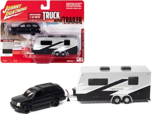 Johnny Lightning 2005 Cadillac Escalade & Camper Trailer 1/64 JLBT014-JLSP201B - Picture 1 of 1