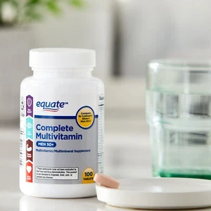 Equate Complete Multivitamin/Multimineral Supplement Tablets, Men 50+ 100 Count - Picture 1 of 4