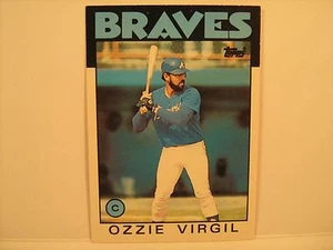 1986 Topps  #119T OZZIE VIRGIL Braves [b6] - Picture 1 of 2