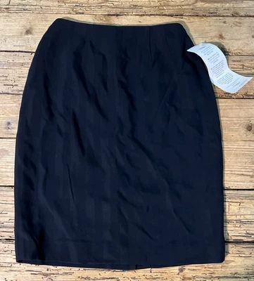 Ellen Tracy Linda Allard Size 2P Black Midi Pencil Skirt NWT *Vintage - Image 1 of 4