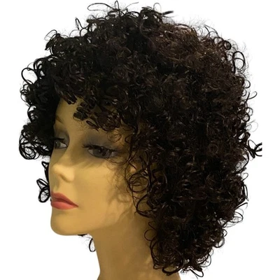 Human Hair Katrina Wig Jet Black Kinky Curly for Women Large Size NWT - A834 - Image 1 of 4