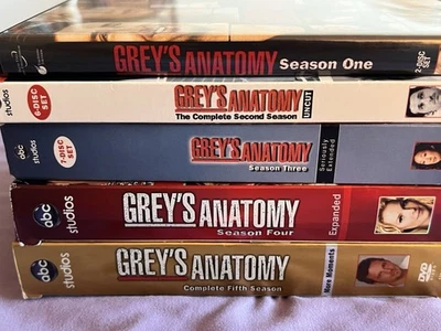 Grey’s Anatomy Seasons 1-5 DVD Box Sets (Very Good To Brand New & Sealed!) Foto 1 de 4