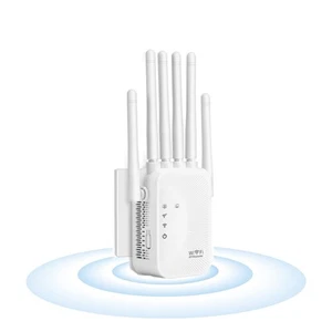 Répéteur WiFi Puissant - Amplificateur WiFi avec 6 Antennes 2 Ports Ethernet ... - Afbeelding 1 van 6