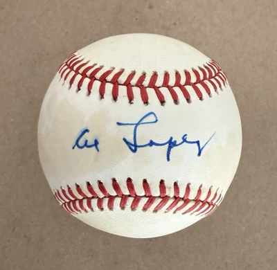 AL LOPEZ WHITE SOX INDIANS SIGNED OFFICIAL MLB BALL BASEBALL HOF JSA - Image 1 of 4