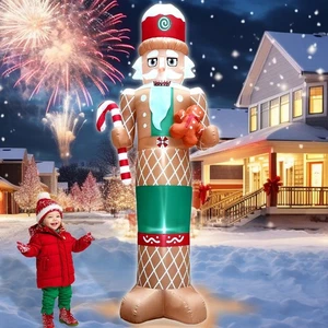 Inflables de Navidad de 8 pies decoraciones al aire libre, cascanueces gigante soldado... - Imagen 1 de 6