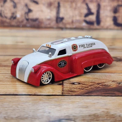 Jada D-Rods 1939 '39 Dodge Airflow Fire Tanker Red & White Diecast 1/64 Scale* - Image 1 of 4