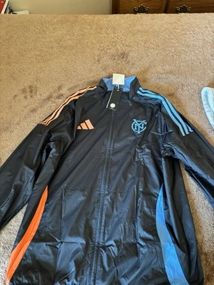 Adidas Sky Black New York City FC 2025 Anthem Reversible Full-Zip Jacket - Image 1 of 4