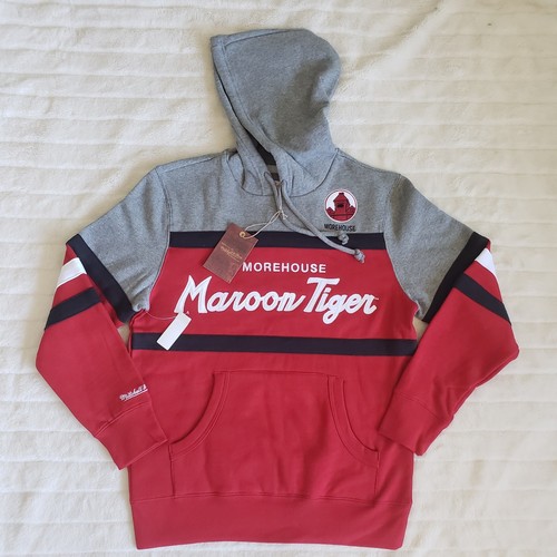 Felpa con cappuccio pullover uomo Mitchell & Ness Maroon Moreho Maroon Tigers Head Coach
