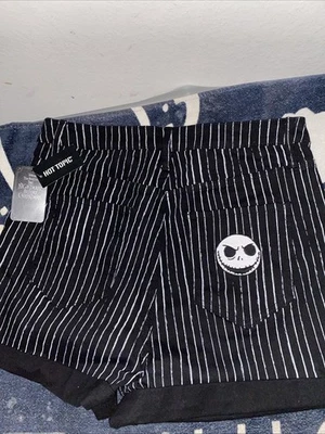 Hot Topic Pesadilla antes de Navidad Jack Skellington NUEVO CON ETIQUETAS 15 Pantalones Cortos Disney Foto 1 de 4