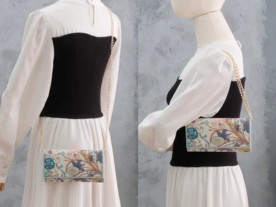 GUCCI Cadena Cartera Monedero Flora Edición Limitada Lona Cuero Auténtico Foto 1 de 4