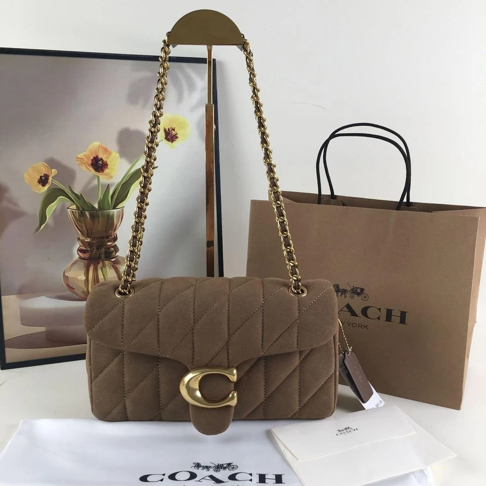 COACH Shoulder CW626 Tabby Bag 20 With Quilting Suede & smooth leather Outlet