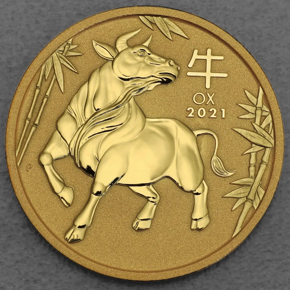 Goldmünze Jahr des Ochsen 2021 - Australien - 1/20 Oz ST - Bild 1 von 1