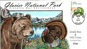 Collins handbemalt 4524 Go Green Adjust Themostat Glacier NP Wild Turkey Bear - Bild 1 von 1