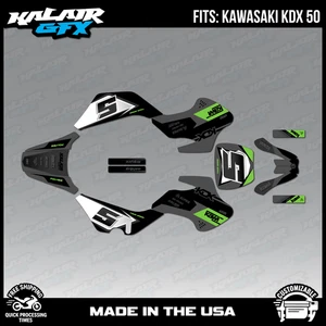 Graphics Kit for KAWASAKI KDX 50 KDX50 Venom Series - Green - Foto 1 di 4