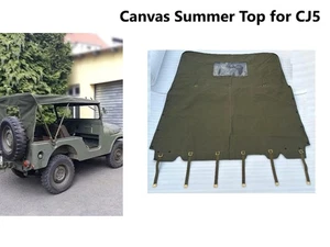 CAPA BLANDA DE VERANO SE ADAPTA A ARCOS CRUZADOS para Willys Jeep CJ5 hasta 1955-1974 - Imagen 1 de 12