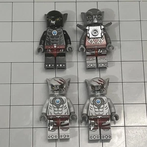 Lego Legends Of Chima Wakz Minifigure Gray Wolf Winzar Lot Of 4 A12 42 - Picture 1 of 2