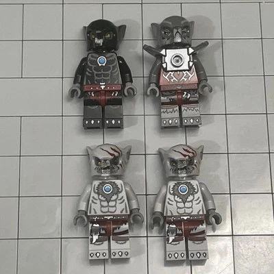 Lego Legends Of Chima Wakz Minifigure Gray Wolf Winzar Lot Of 4 A12 42 - Image 1 of 2