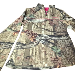 Mossy Oak Girls Camo 1.4 zip pullover size med  - Picture 1 of 4