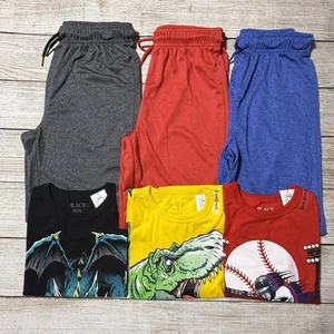 Boys Lot Of Clothes Size M (7-8). NWT! 3 Pairs Of Shorts, 3 Shirts, Colorful - Picture 1 of 22