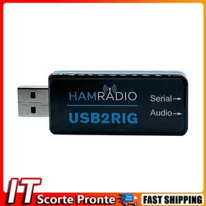 USB2RIG USB Sound Adapter USB Audio Adapter for KENWOOD YAESU ICOM Connector IT - Photo 1/12