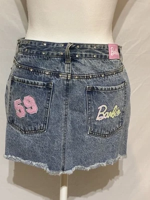 Linda minifalda vaquera gráfica Barbie Forever 21 Y2K talla M para mujer pedrería” Foto 1 de 4