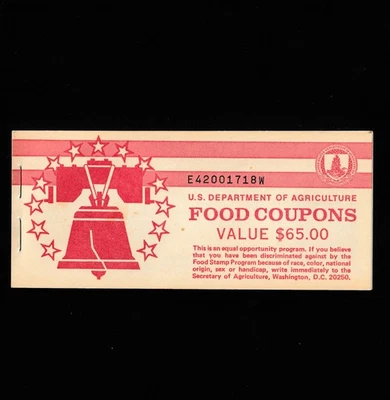 FOOD STAMP COUPON USDA FULL BOOK GEM  1994 $65.00 E42001718W M/C H SCRIP TOKEN - Image 1 of 4