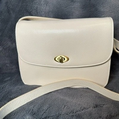 Coach Madison Collection Ivory Leather Crossbody Bag Purse With Dust Bag - Image 1 of 4