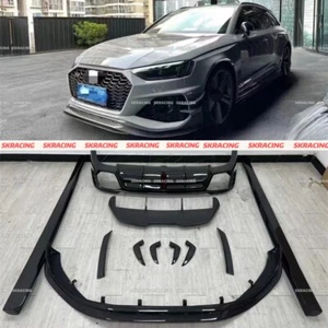 Carbon Fiber Front Bumper Lip Rear Diffuser Bodykit Fits Audi RS4 B9 Avant 20+ - Picture 1 of 15