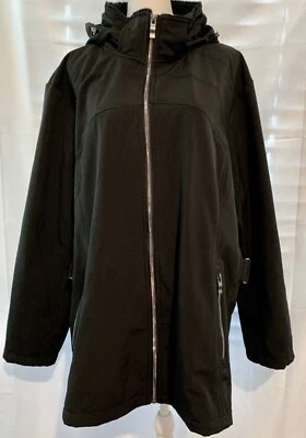 ZEROXPOSUR 夹克女式 M Parka 连帽衫人造毛皮衬里软壳户外纯色 — 第 1/4 张图片