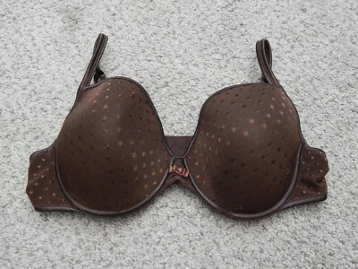 SUJETADOR RAMPAGE ÍNTIMATES TALLA 40C FORRADO COBERTURA COMPLETA MARRÓN CON AROS AJUSTABLE Foto 1 de 4