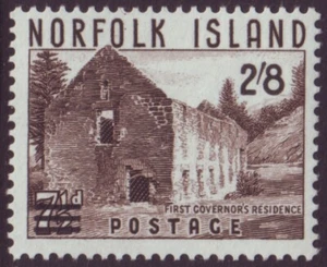 NORFOLK ISLAND 1960 2/8 SURCHARGE MINT UNHINGED (A13064) - Bild 1 von 1