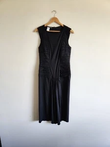 Alberta Ferretti Black Wool/Silk Blend Dress, US Size 10, Excellent Condition - Picture 1 of 7