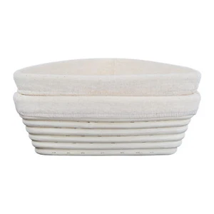 Potted Pans Sourdough Banneton Bread Proofing Basket Set of 2 with Cloth Liners - Picture 1 of 7