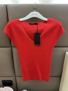 New W Tags Portmans Women’s Red Top Knitted Blouse Size A RRP$80 - Picture 1 of 5