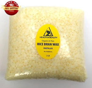 RICE BRAN WAX ORGANIC FLAKES BEADS by H&B Oils Center PASTILLES PURE 32 OZ, 2 LB - Picture 1 of 12