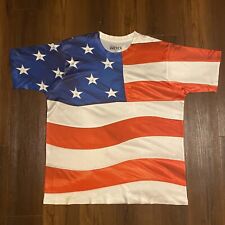 Spirit of America Sublimation U.S.A. Flag Polyester Tee Men's t-Shirt Size XL