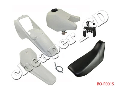 Kit de tanque de gasolina asiento carenado carrocería guardabarros plástico Yamaha PW80 Peewee PW 80 blanco Foto 1 de 2