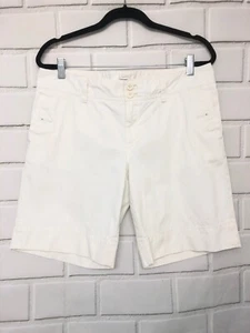 Gap Original Women's Casual Cotton Chino White Shorts Size 12 - Picture 1 of 4