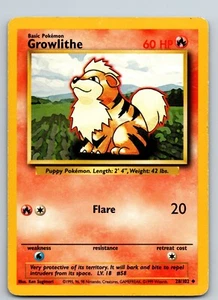 Growlithe 28/102 1999 Base Set Unlimited Regular Common - Picture 1 of 3