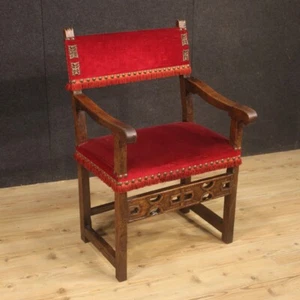 Antique armchair furniture in walnut wood 800 19th century chair living room - Picture 1 of 12