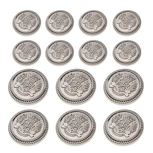 14 Pcs Metal Blazer Buttons for Suits Sport Coats Uniform Jacket - Picture 1 of 7