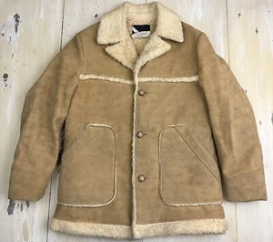 WIMAN - Abrigo de Hombre Marlboro de Colección Años 70-80 Gamuza Imitada y Sherpa Rancher, Hombre MEDIANO - Imagen 1 de 21