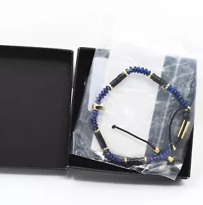 Brazalete de macramé cráneo de ónix negro Northskull y ático dorado STMAYG2221LP - Imagen 1 de 6