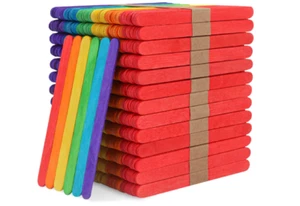 Wooden Craft Sticks Colored Popsicle Stick Ice Cream Rainbow DIY Crafts 1000 Pcs - Picture 1 of 8