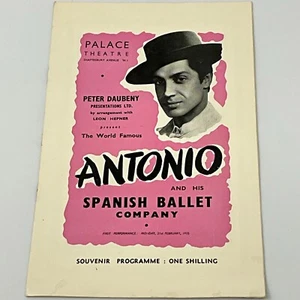 Antonio e la sua compagnia di balletto spagnola programma ricordo Palazzo Teatro 1955 - Foto 1 di 4